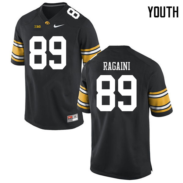 Youth #89 Nico Ragaini Iowa Hawkeyes College Football Jerseys Sale-Black